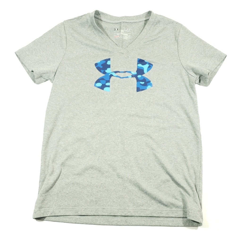 Under armour girls vneck short sleeve t shirt sm